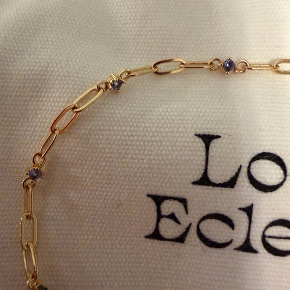 Local Eclectic Gold & Crystal Anklet - Picture 3 of 4